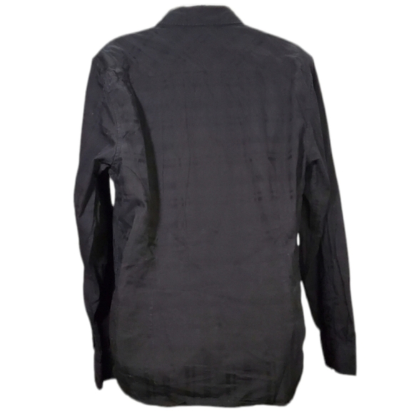 GUESS checkered button down black shirt L - Picture 3 of 10